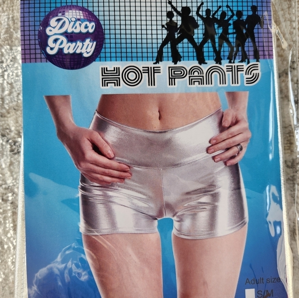 Silver Hot Pants. L/XL New